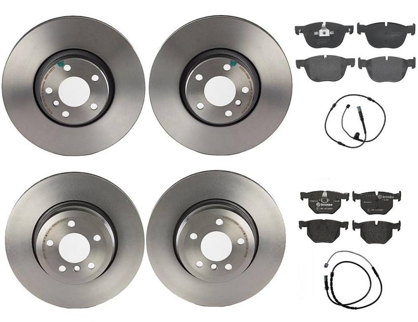 Brembo Brake Pads and Rotors Kit - Front and Rear (348mm/345mm) (Low-Met)